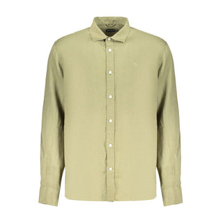 Camisa de lino verde para hombre