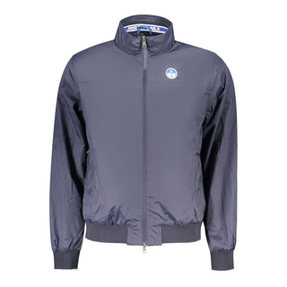 Blue Polyester Men's Jacket