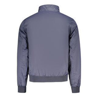 Blue Polyester Men's Jacket