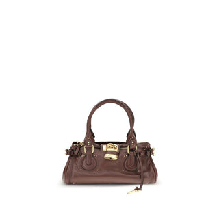 Bolso de hombro de cuero búfalo burdeos  
