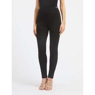 Pantalones casuales negros de viscosa