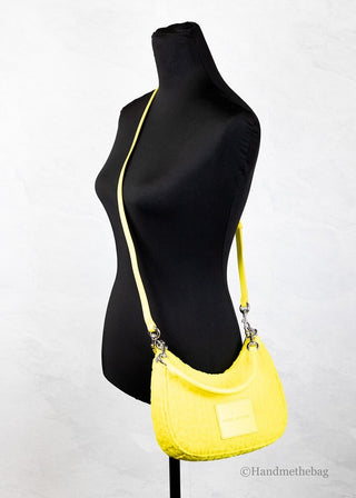 Marc Jacobs Monogram Terry Stoff Golden Kiwi Hobo Schultertasche