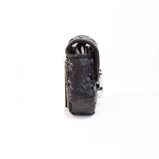 Marc Jacobs The Mini J Marc Shoulder Bag Black Sequined Crossbody Bag
