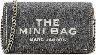 Bolso mini con cadena de denim lavado negro Marc Jacobs