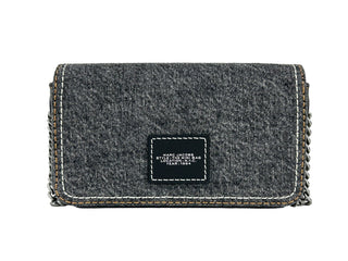 Bolso mini con cadena de denim lavado negro Marc Jacobs