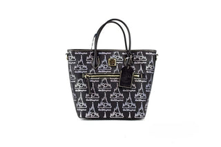 Dooney & Bourke Schwarze Walt Disney World 50. Jubiläum Leder-Einkaufstasche