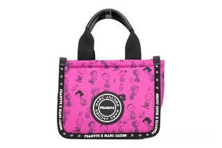 Bolso convertible de mano tote de nylon acolchado fucsia mini Marc Jacobs X Peanuts Fedora  