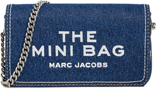 Bolso mini con cadena de denim lavado oscuro Marc Jacobs