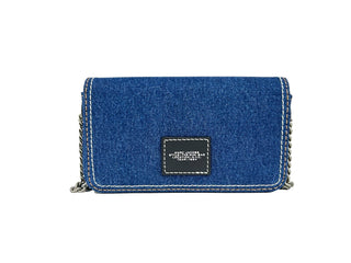 Bolso mini con cadena de denim lavado oscuro Marc Jacobs