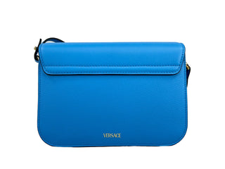 Bolso bandolera de cuero azul La Medusa de Versace  