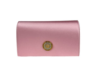 Bolso bandolera mini de cadena de satén con cristales Medusa de Versace  