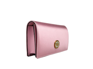Bolso bandolera mini de cadena de satén con cristales Medusa de Versace  