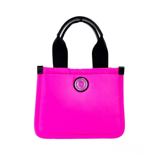 Bolso tote convertible pequeño de tela de nylon fucsia neón de Marc Jacobs  