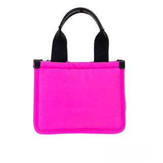 Bolso tote convertible pequeño de tela de nylon fucsia neón de Marc Jacobs  