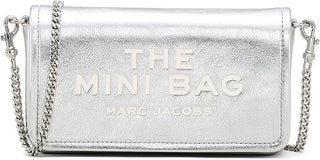 Marc Jacobs The Metallic Leather Chain Mini Bag - Silber