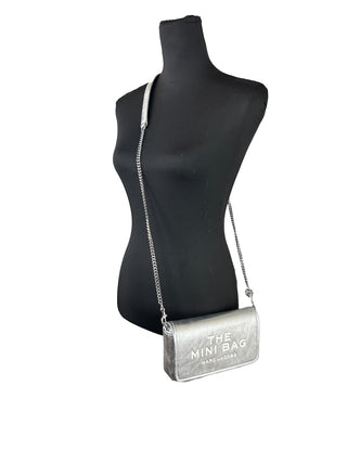 Marc Jacobs The Metallic Leather Chain Mini Bag - Silber