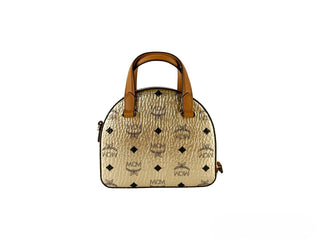 MCM Half Moon Mini Round Top Tragetasche Umhängetasche
