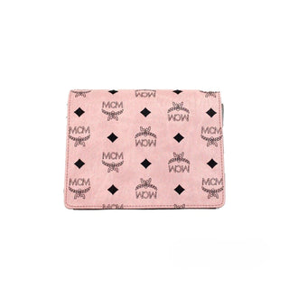 Bolso bandolera mini con solapa y cierre Patricia de cuero con logo de MCM