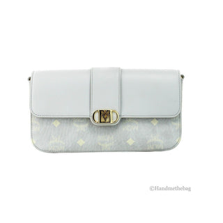 MCM Small Mode Travia Pebbled Visetos Leather Shoulder Crossbody Clutch Bag