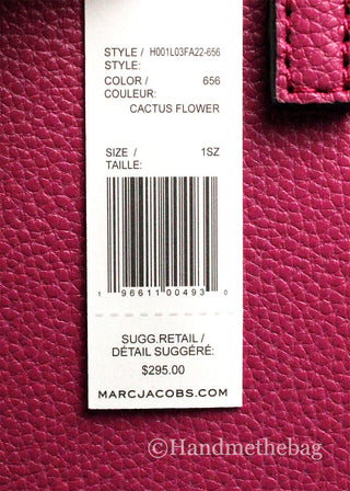 Bolso bandolera Marc Jacobs Mini Grind Cactus Flower de cuero granulado