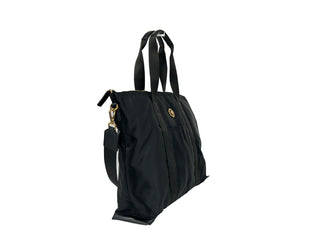 Bolso tote de hombro Versace La Medusa de tela de nylon negro