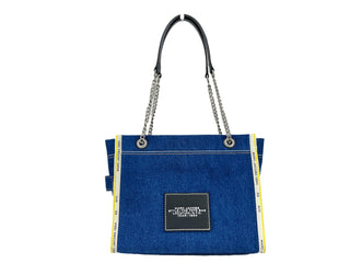 Bolso tote mediano de mezclilla con cadena de Marc Jacobs