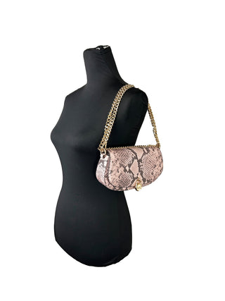 Bolso bandolera mensajero pequeño de piel de serpiente Michael Kors Mila