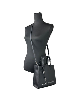 Marc Jacobs Mini Grind Umhängetasche aus schwarzem Leder
