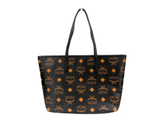 Bolso tote de hombro de cuero negro Aren de MCM