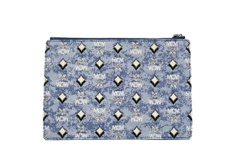Bolso cruzado Aren Flat Pouch de mezclilla de MCM