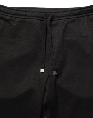 Black Wool Jogger Men Sweatpants Trouser Pants