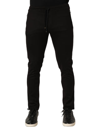 Black Wool Jogger Men Sweatpants Trouser Pants