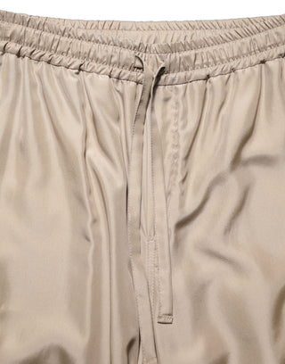Pantalones jogger para hombre marrones con pliegues y estilo cargo paracaídas