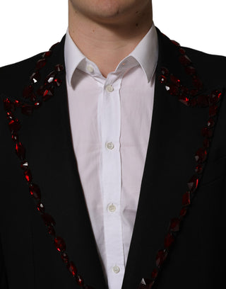 Black Crystal Embellished 2 Piece Suit