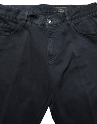 Black Cotton Mid Waist Skinny Men Denim Jeans