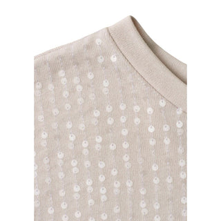 Beige Polyester T-Shirt