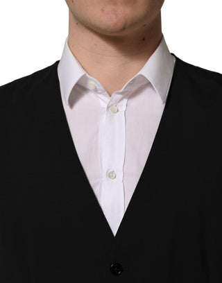 Black Wool Slim Fit Formal 3 Piece Men Suit