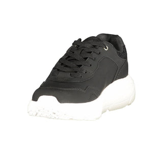 Zapatillas de mujer de poliuretano negro