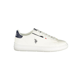 White Polyurethane Men's Sneaker