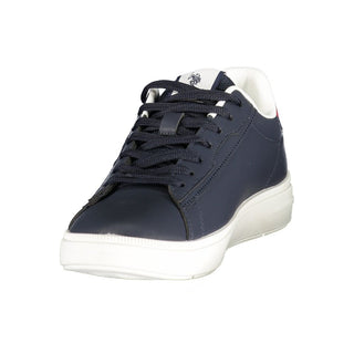 Blue Polyester Men's Sneaker