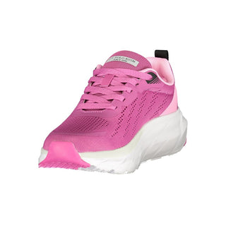 Pink Polyurethane Women Sneaker