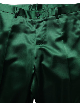 Dark Green Tapered Leg Dress Trouser Pants