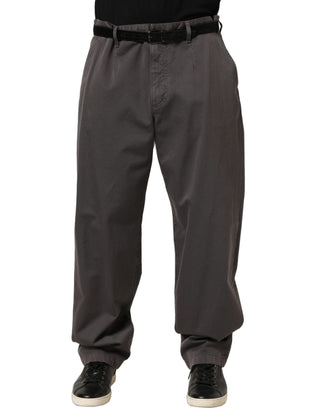 Dark Gray MidWaist Straight Men Trouser Pants