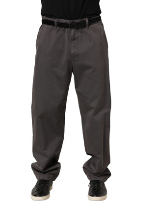 Dark Gray MidWaist Straight Men Trouser Pants