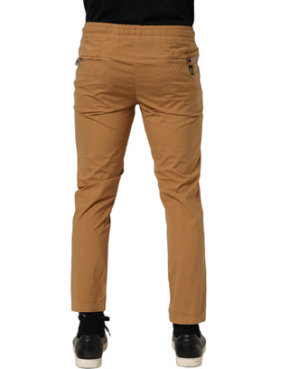 Brown MidWaist Skinny Jogger Sweatpants Pants
