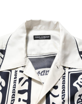 Black White Logo Bandana Short Sleeves Shirt