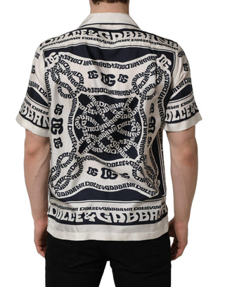 Black White Logo Bandana Short Sleeves Shirt