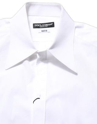 White MARTINI Long Sleeves Men Dress Shirt
