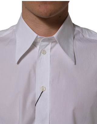 Camisa formal sin mangas blanca de algodón  