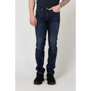 Blue Cotton Slim Fit Jeans